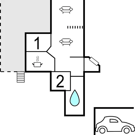2 Bedroom Cozy In Ega * Skæring